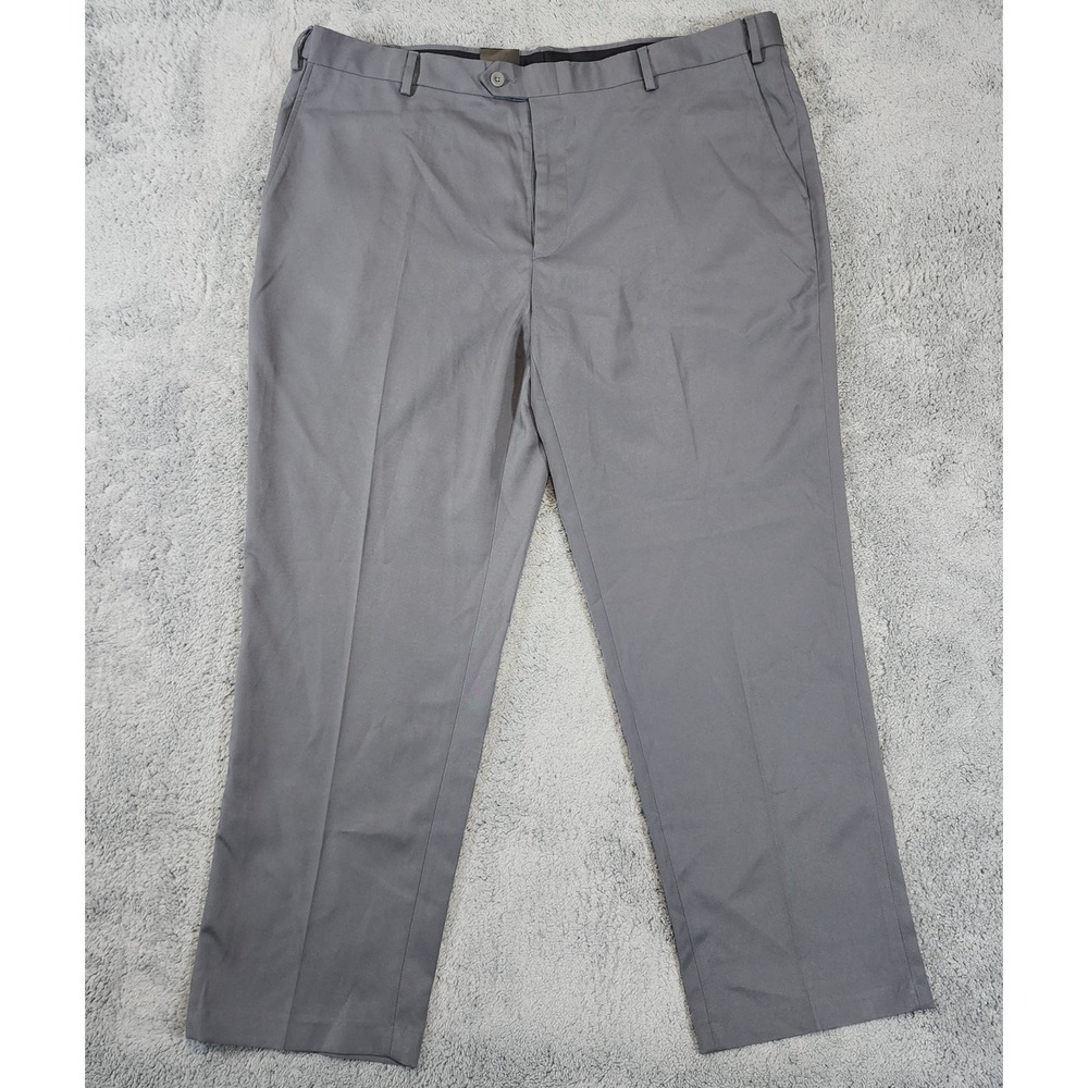 Jos A Bank Traveler Pants Mens 42x30 Gray Tailored Fit Wrinkle Resistant NWT